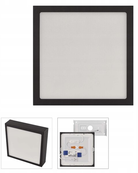 Černé svítidlo pro LED panel 12,5W CCT NEXXO EMOS