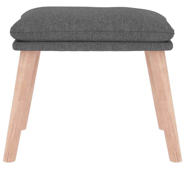 Podnožka světle šedá 45 x 29,5 x 35 cm textil 341424