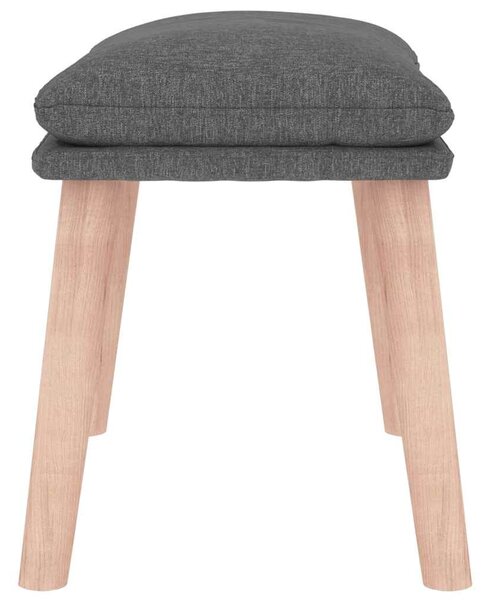 Podnožka světle šedá 45 x 29,5 x 35 cm textil 341424