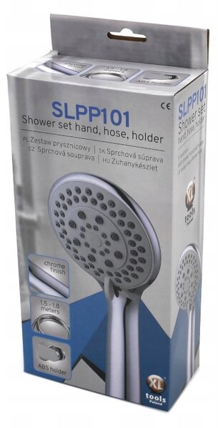 Sprchový set sprchová hlavice + hadice + chromovaný držák 5F