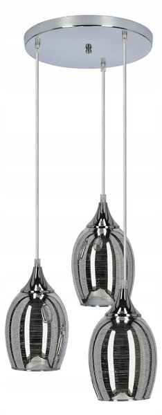 CANDELLUX MARINA ZÁVĚSNÁ LAMPA TALÍŘ 3X60W E27 CHROM 33-60181