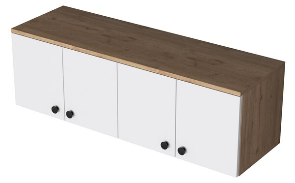 Kuchyňská horní skříňka Eano (ořech + bílá)