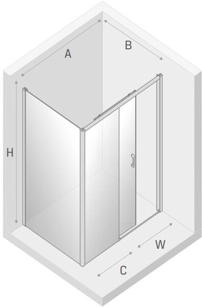 New Trendy Prime Black sprchový kout 110x90 cm obdélníkový černá matný/průhledné sklo K-1282