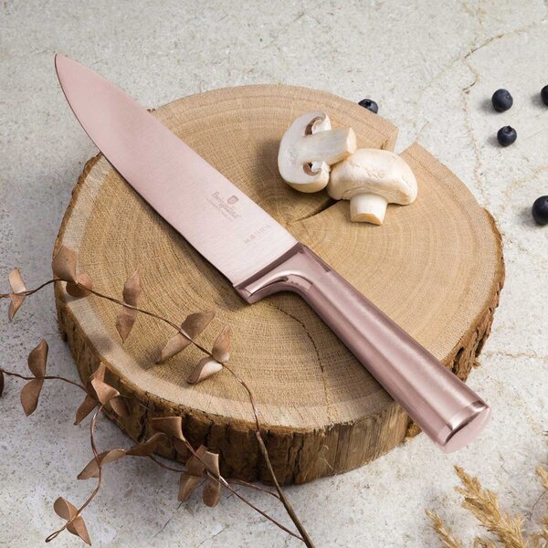 OCELOVÝ NŮŽ ŠÉFKUCHAŘE BERLINGER HAUS 22cm BH-2934 ROSE GOLD