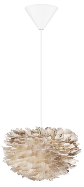 Umage Světle hnědé závěsné stínidlo Eos z pravých husích per 22 cm