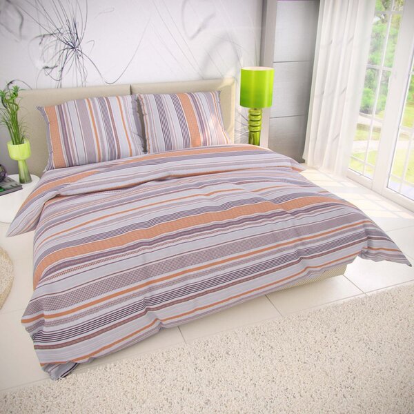 Kvalitex Ložní bavlněné povlečení VENTA béžová 1x 220/200, 2x 70/90cm