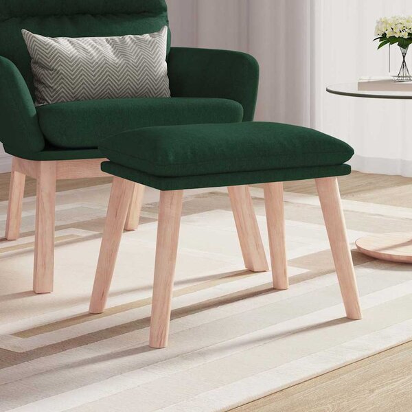 Podnožka tmavě zelená 45 x 29,5 x 35 cm textil 341429