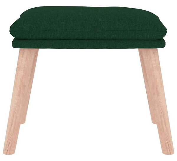 Podnožka tmavě zelená 45 x 29,5 x 35 cm textil 341429
