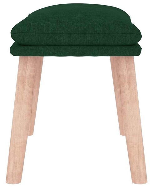Podnožka tmavě zelená 45 x 29,5 x 35 cm textil 341429