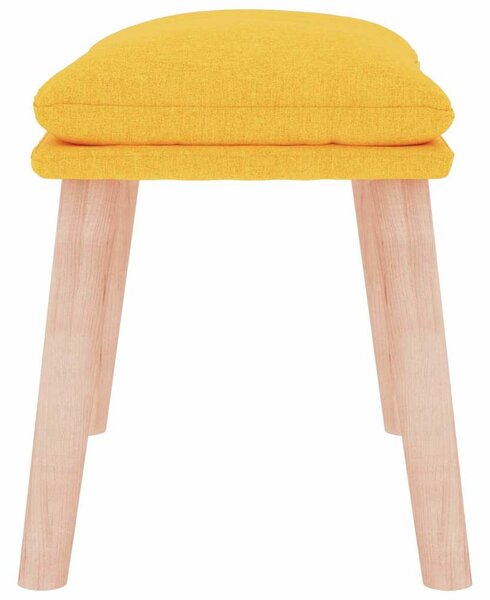 Podnožka hořčicově žlutá 45 x 29,5 x 35 cm textil 341431