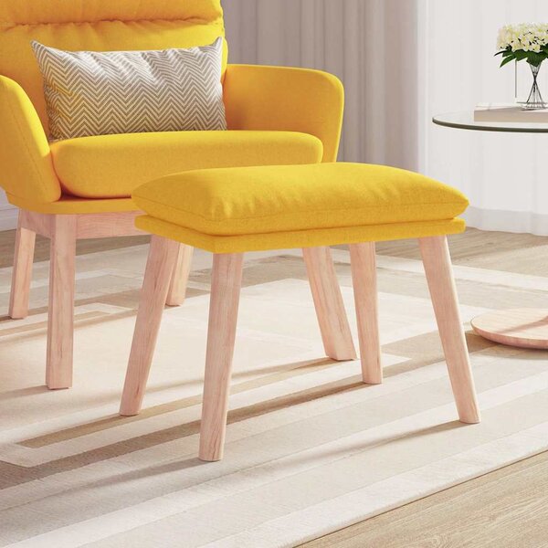 Podnožka hořčicově žlutá 45 x 29,5 x 35 cm textil 341431