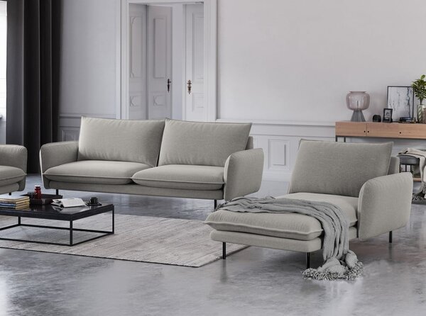 Světle šedá lenoška Cosmopolitan Design Vienna, pravý roh
