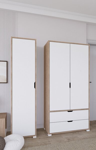 Šatní skříň Nissindira (ořech světlý). Akce -25%