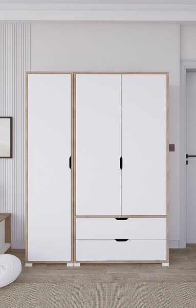Šatní skříň Nissindira (ořech světlý). Akce -25%