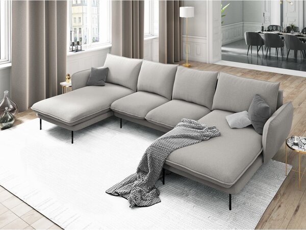 Světle šedá pohovka do "U" Cosmopolitan Design Vienna