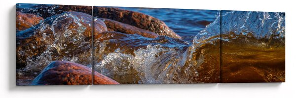 Detailní obraz - voda mezi kameny (170x50 cm)
