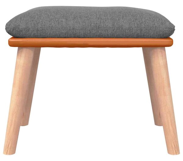 Podnožka světle šedá 45x29,5x35 cm textil a umělá kůže 341446