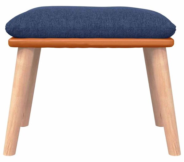 Podnožka modrá 45x29,5x35 cm textil a umělá kůže 341450