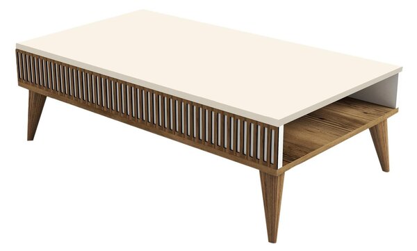 Konferenční stolek Milhouse (ořech + krémová)