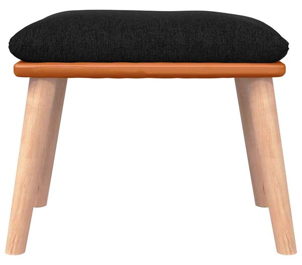 Podnožka černá 45x29,5x35 cm textil a umělá kůže 341452