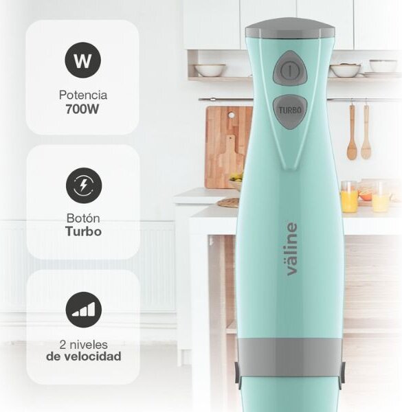 Tyčový mixér Väline Kever 700W, 2 rychlosti, turbo, mint, 3 roky záruka
