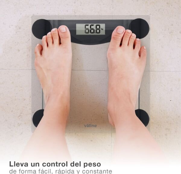 Digitální váha Väline Akale, max 180kg, na 1 baterii CR2032, tvrzené sklo