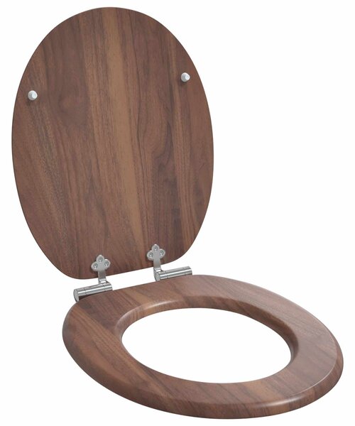 Toaletní prkno 2 pcs Hnědá 44 x 38 cm Kompozitní dřevo 3414531