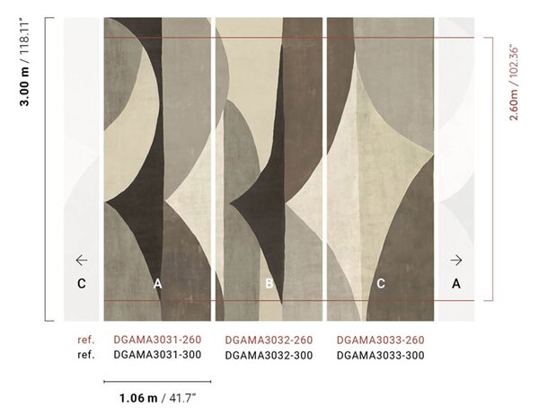 Geometrická vliesová obrazová tapeta na zeď, šedá, DGAMA3031-260, Amani, Masureel