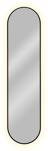 Baltica Design Tiny Border Pastille zrcadlo 40x155 cm oválný s osvětlením černá 5904107905631