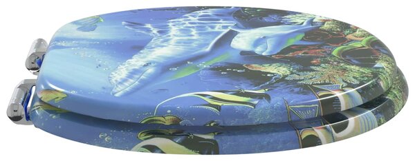 Toaletní prkno 2 pcs Modrá 44 x 38 cm Kompozitní dřevo 3414536