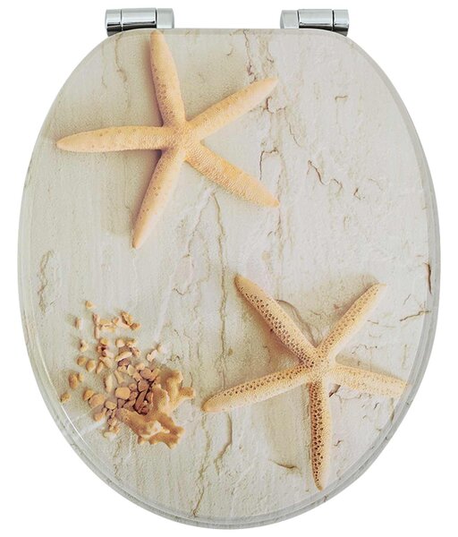 Toaletní prkno 2 pcs Žlutá a bílá 44 x 38 cm Kompozitní dřevo 3414535
