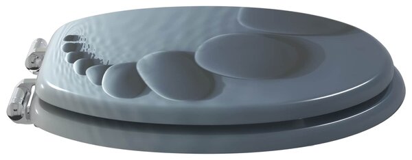 Toaletní prkno 2 pcs Šedý 44 x 38 cm Kompozitní dřevo 3414534