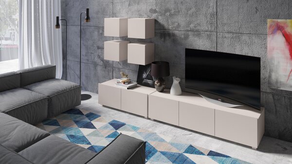 Obývací stěna Calabria C18 (cashmere) (bez osvětlení). Akce -21%. 1121533