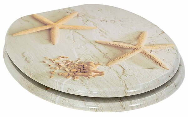 Toaletní prkno 2 pcs Žlutá a bílá 44 x 38 cm Kompozitní dřevo 3414535