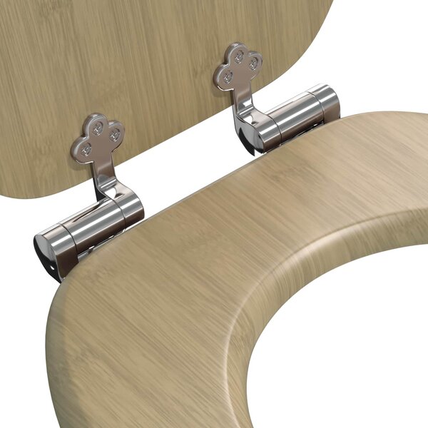 Toaletní prkno 2 pcs Světlá barva bambusu 44 x 38 cm 3414532