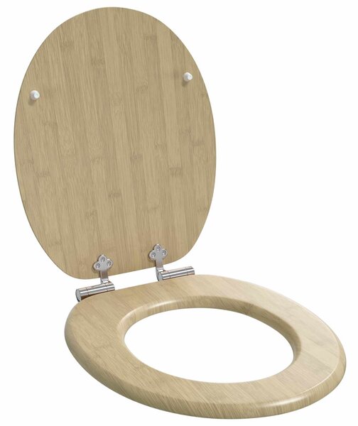 Toaletní prkno 2 pcs Světlá barva bambusu 44 x 38 cm 3414532