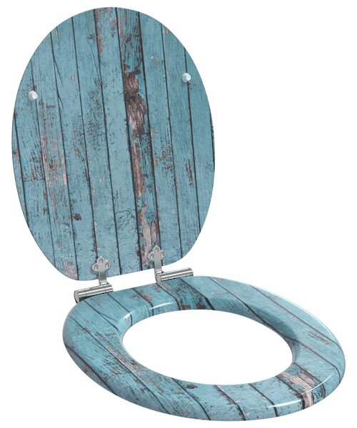 Toaletní prkno 2 pcs Modrá 44 x 38 cm Kompozitní dřevo 3414537