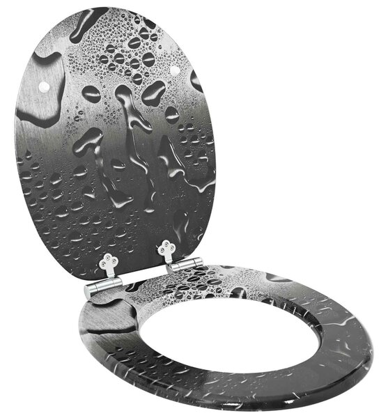 Toaletní prkno 2 pcs Šedý 44 x 38 cm Kompozitní dřevo 3414539