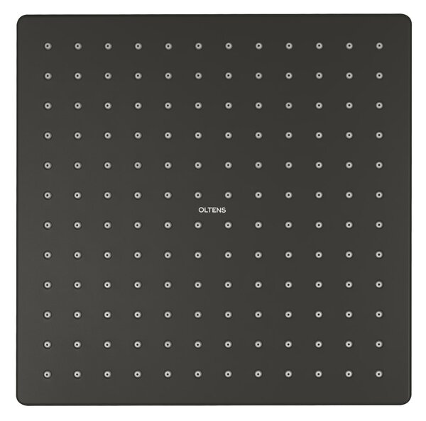 Oltens Atran hlavová sprcha 22x22 cm čtvercový černá mat 37005300