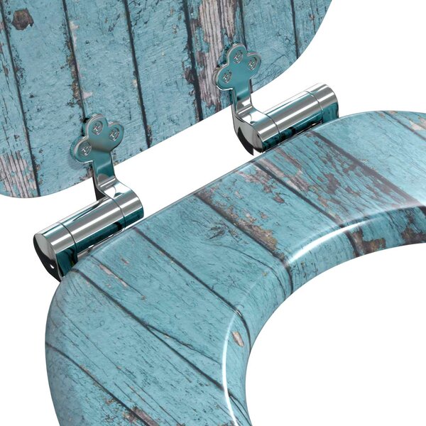 Toaletní prkno 2 pcs Modrá 44 x 38 cm Kompozitní dřevo 3414537
