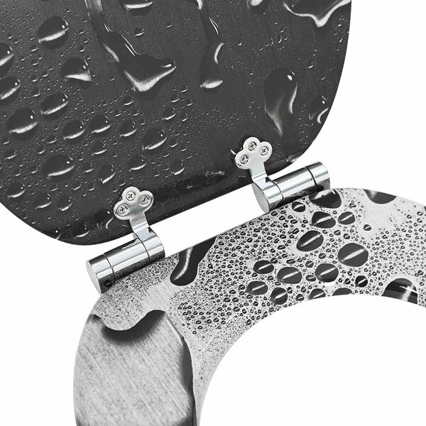 Toaletní prkno 2 pcs Šedý 44 x 38 cm Kompozitní dřevo 3414539
