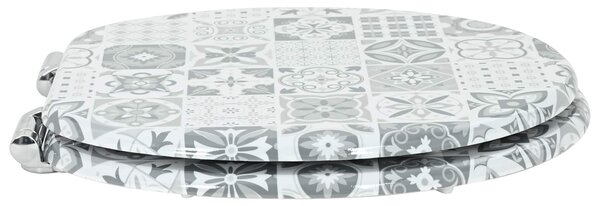 Toaletní prkno 2 pcs Modro-bílá porcelán 44 x 38 cm 3414540