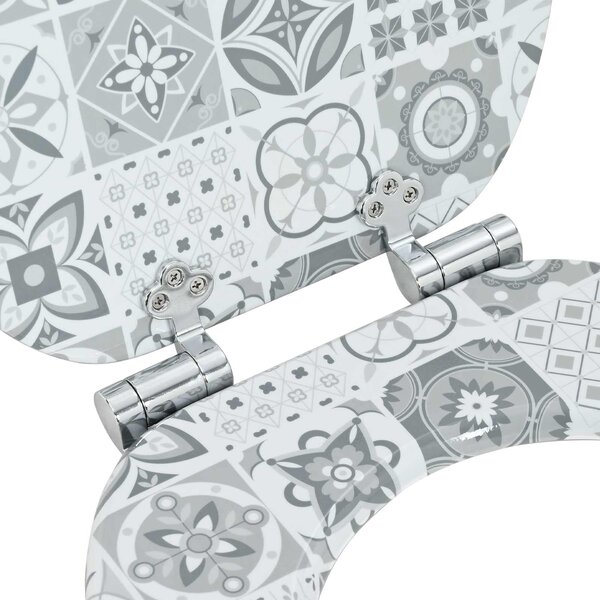 Toaletní prkno 2 pcs Modro-bílá porcelán 44 x 38 cm 3414540