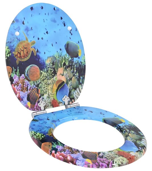 Toaletní prkno 2 pcs Tmavě modrá mořská 44 x 38 cm 3414545