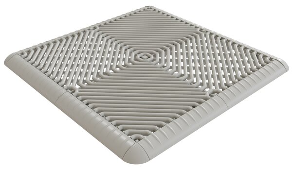 Protiskluzová dlaždice, šedá, 385 x 385 x 17 mm, balení 10 ks