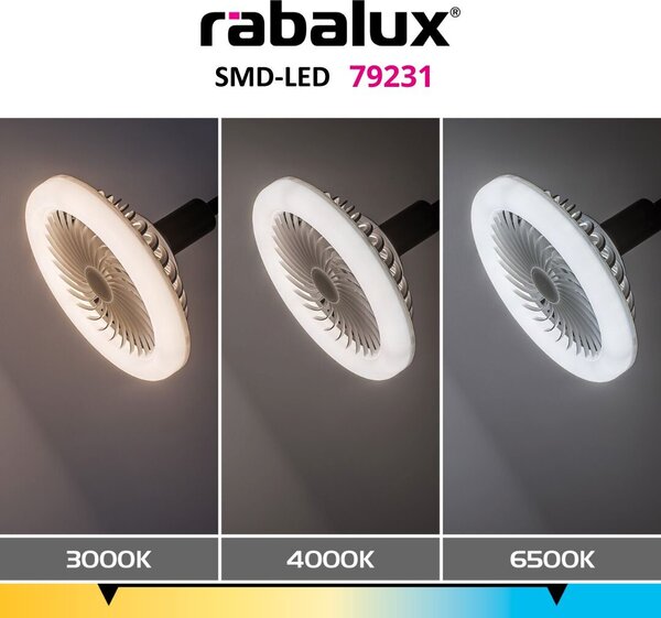 Rabalux SMD LED žárovka s ventilátorem 79231 16W/E27/CCT/Dim