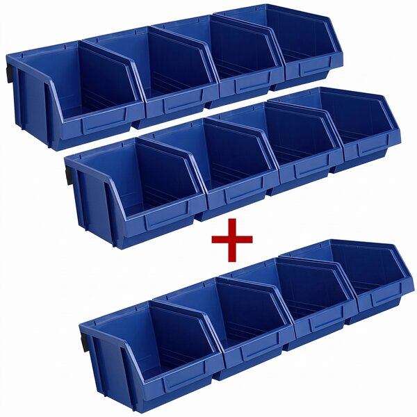 Sada lišty s boxy 2+1 ZDARMA, velké boxy, modrá
