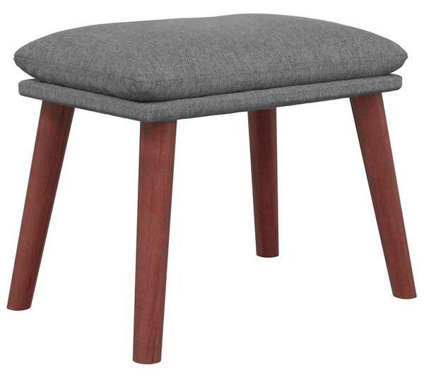 Relaxační křeslo se stoličkou světle šedé textil 3097563