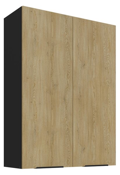 Horní kuchyňská skříňka Carminia 80 G-108 2F (dub cremona + černá). 1127994