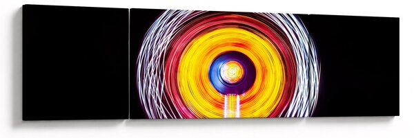 Obraz světel v kruhu (170x50 cm)
